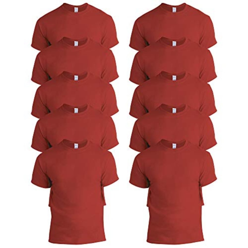 Gildan Men's Short Sleeve Crew Red T-Shirts 6-Pk